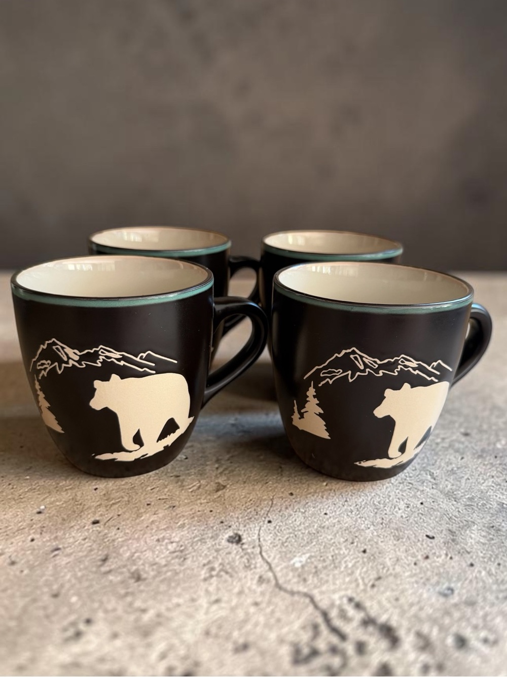 Bass Pro Shop Ceramic Coffee Cups set of 4